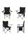 KingCamp Lotus Comfort Konforlu & Takviyeli Kamp Sandalyesi Black