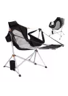 KingCamp Orchid Lux Ayak Dayamalı & Salıncaklı Hamak Kamp Sandalyesi Bl/Grey