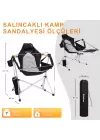 KingCamp Orchid Lux Ayak Dayamalı & Salıncaklı Hamak Kamp Sandalyesi Bl/Grey