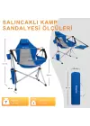 KingCamp Orchid Lux Ayak Dayamalı & Salıncaklı Hamak Kamp Sandalyesi Blue