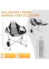 KingCamp Orchid Lux Ayak Dayamalı & Salıncaklı Hamak Kamp Sandalyesi Grey