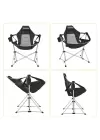 KingCamp Orchid Salıncaklı Katlanır Kamp Sandalyesi Black/Grey