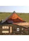 KingCamp Turıno Canvas Teepee 4 Mevsim Çadır