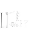 Lippert Astro VS3 40x32x720mm Dipten Kırmalı Sabit Masa Ayağı