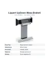 Lippert UpDown Karavan Masa Kaldırma Braketi Alüminyum Duvar Tipi (LP2021104685)