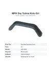 MPK Karavan Dış Tutma Kolu Gri Gizli Vidalı Manevra Kolu (MP5300SG)