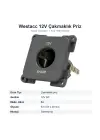Westacc 12V Karavan Çakmaklık Priz 8A 53x53 mm Gömme Tip (WS4100330)