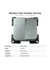 Westacc Karavan İkili Işık Anahtarı Gümüş Renk (WS4100840)