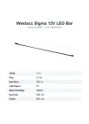 Westacc Sigma LED Bar Karavan Aydınlatma 12V 2,4 W 260 lm 586 mm (WS4303695)