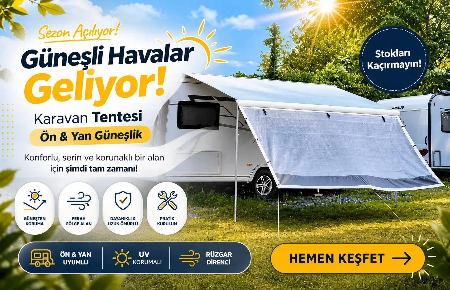Tente Önü ve Yanı Gölgelik