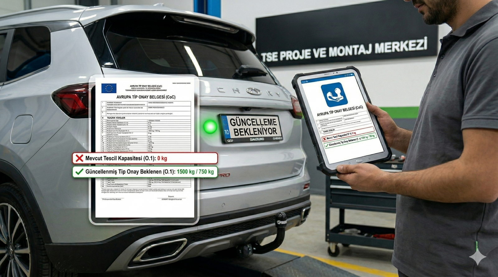 Chery Tiggo 8 Pro Çeki Demiri Montajı