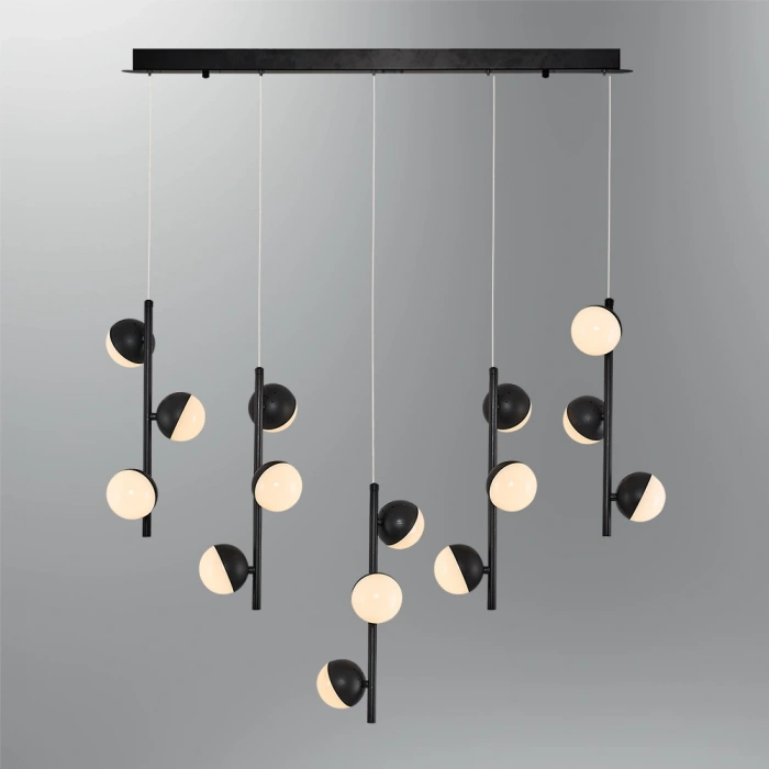 A-567-15-S SİYAH SIRALI AVİZE