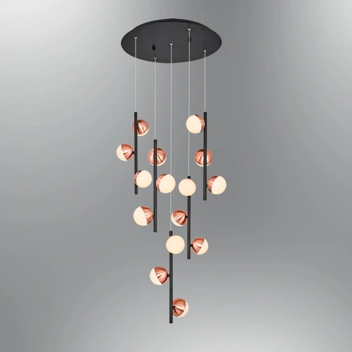 A-567-15-Y-RG YUVARLAK LEDLİ AVİZE