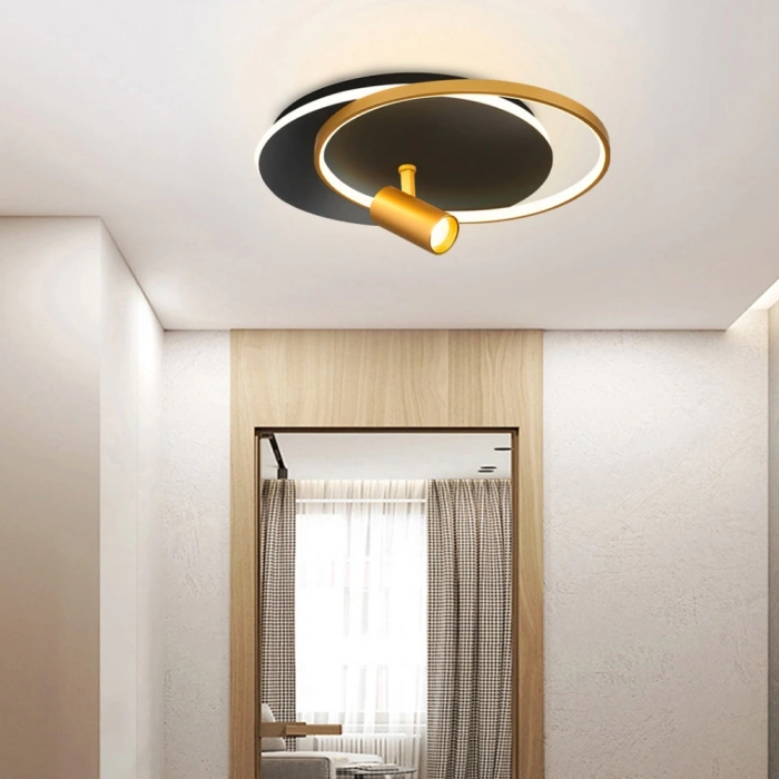 A-415-3S SİYAH YUVARLAK LEDLİ AVİZE