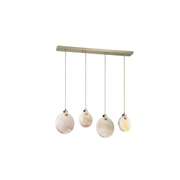 M-7106-4-152152 DÖRTLÜ SIRALI MERMER AVİZE