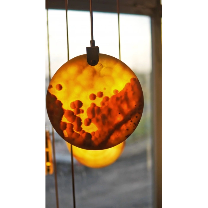 A-7106-5Y-15215215 BEŞLİ YUVARLAK MERMER AVİZE