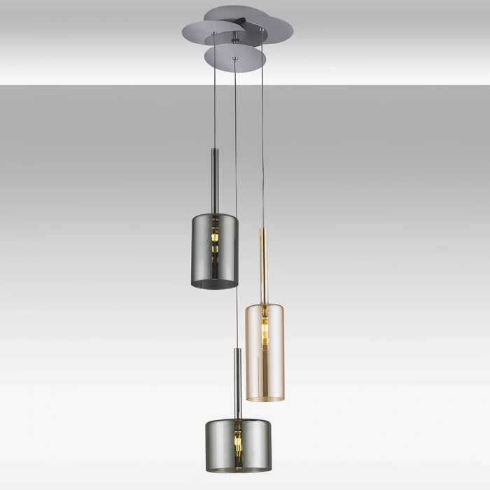 A-472-3-MIX ÜÇLÜ KARIŞIK YUVARLAK SARKIT AVİZE