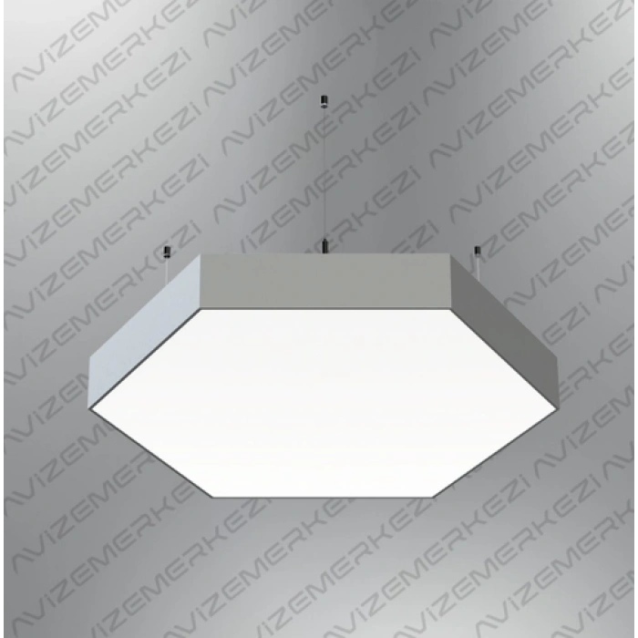 D-9007-1S  Oval Altıgen Davul Linear Aydınlatma Modern