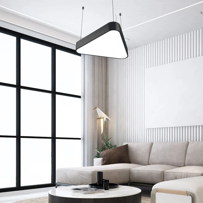 D-9015-1S Oval Üçgen Linear Aydınlatma Modern Led Avize