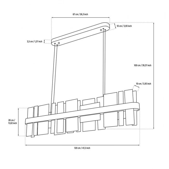 A-7107-Y DOĞAL MERMER AVİZE