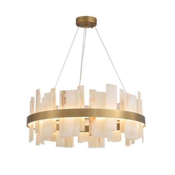 A-7107-80 YUVARLAK DOĞAL MERMER AVİZE