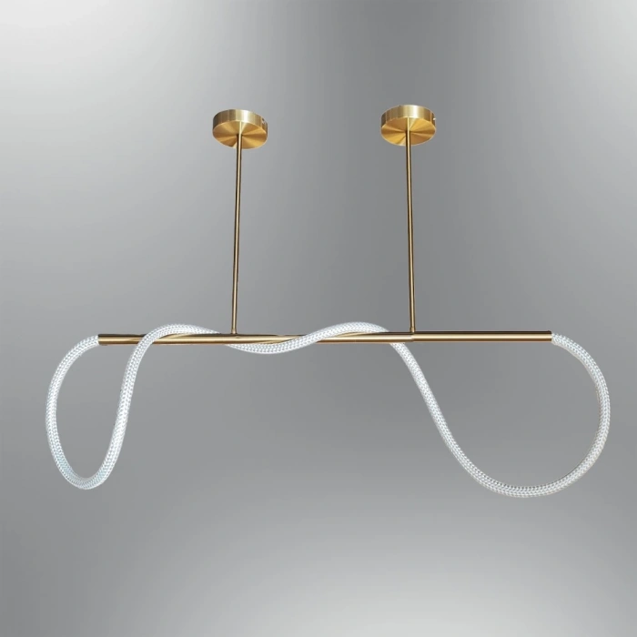 A-5133-100G HASIR LEDLİ GOLD AVİZE