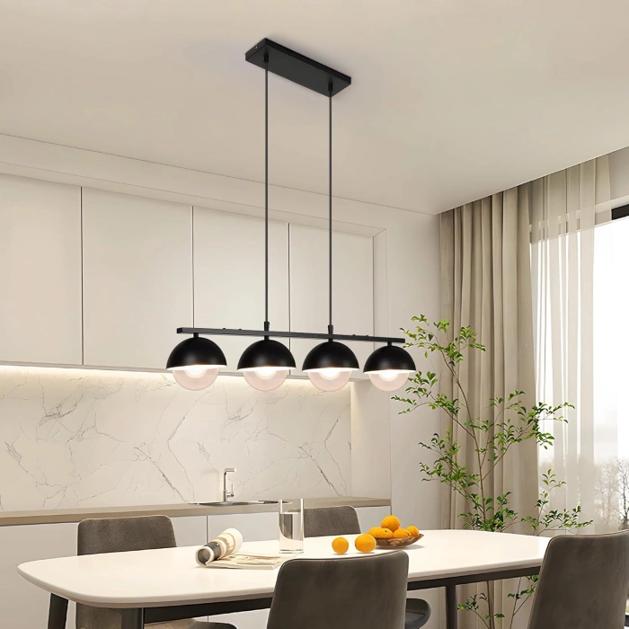 A-3461-4 Camlı Sarkıt Modern Avize