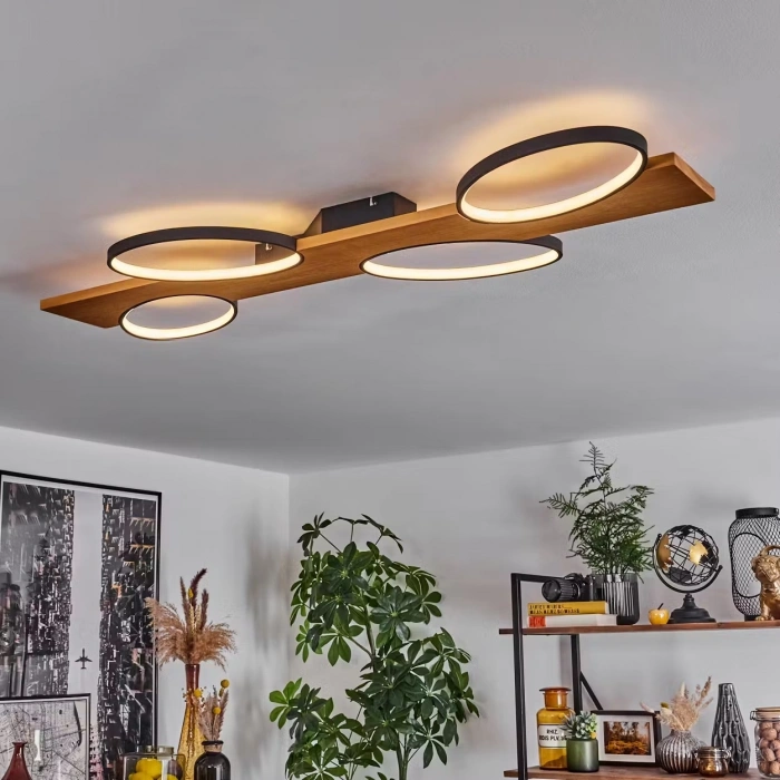 AW-4320-4 Doğal Ahşap Çember Plafonyer