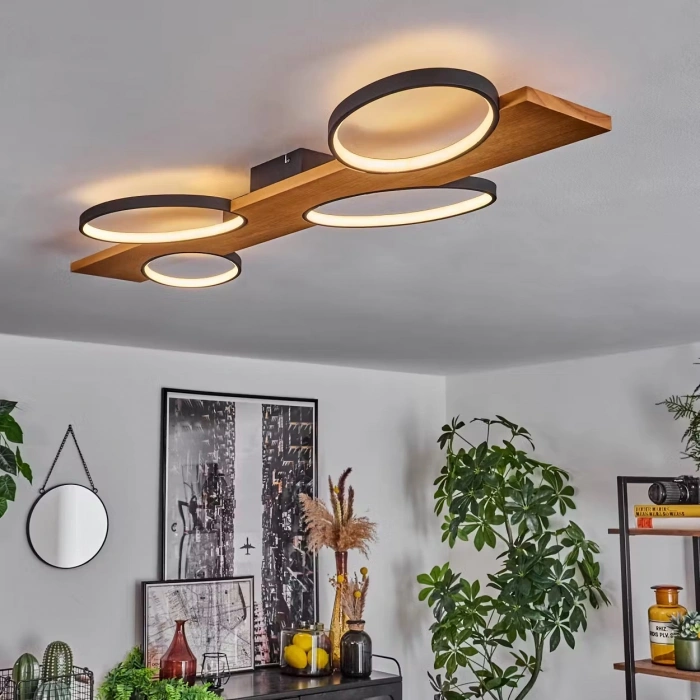 AW-4320-4 Doğal Ahşap Çember Plafonyer