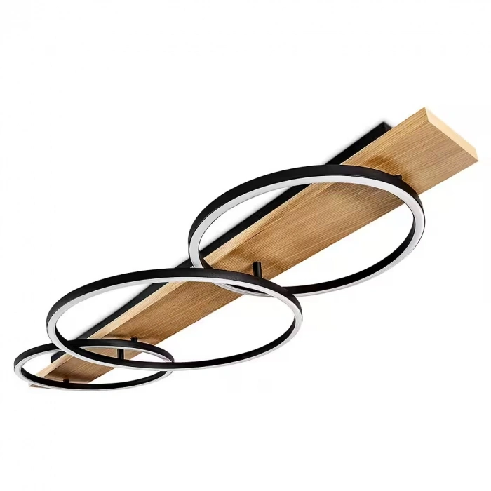 AW-4310-3S Doğal Ahşap Üçlü Çember Plafonyer
