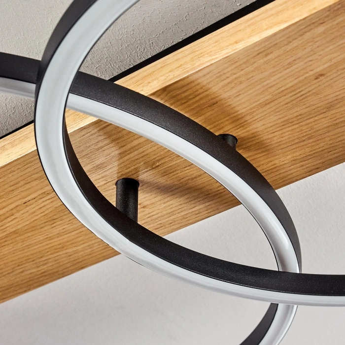 AW-4310-3S Doğal Ahşap Üçlü Çember Plafonyer