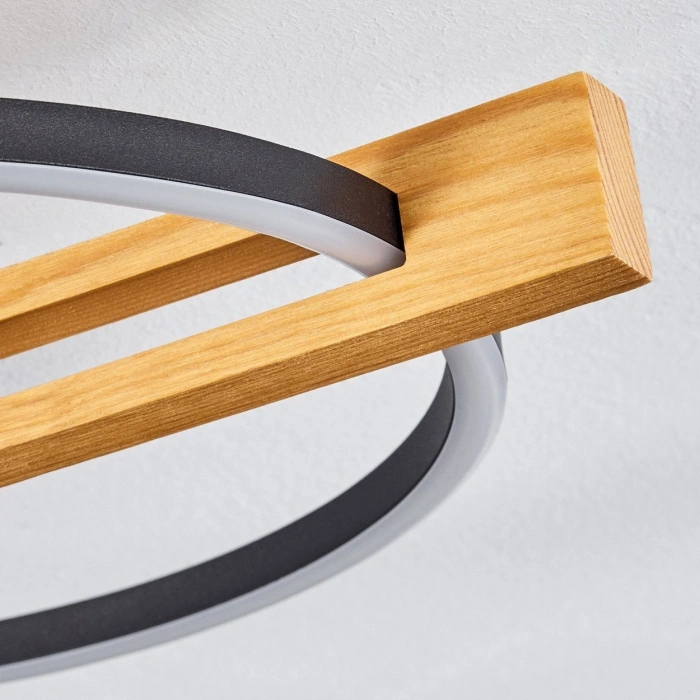 AW-4360-3S Doğal Ahşap Üçlü Çember Plafonyer