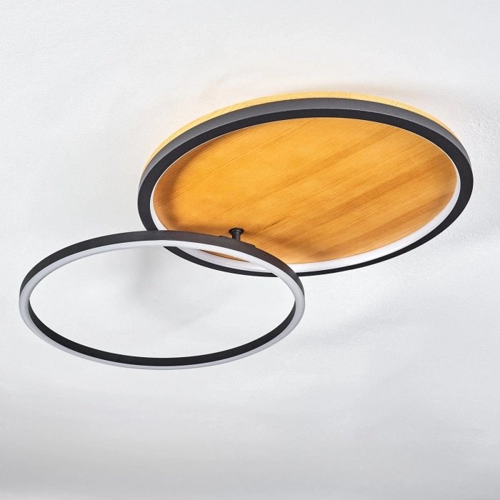 AW-4350-1 Doğal Ahşap İkili Çember Plafonyer