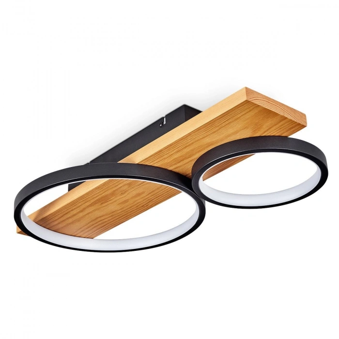 AW-4370-2S Doğal Ahşap İkili Çember Plafonyer