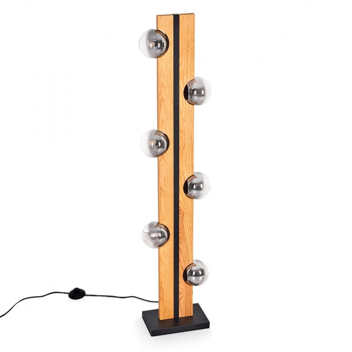 LW-4300-6G Doğal Ahşap Altılı Camlı Lambader