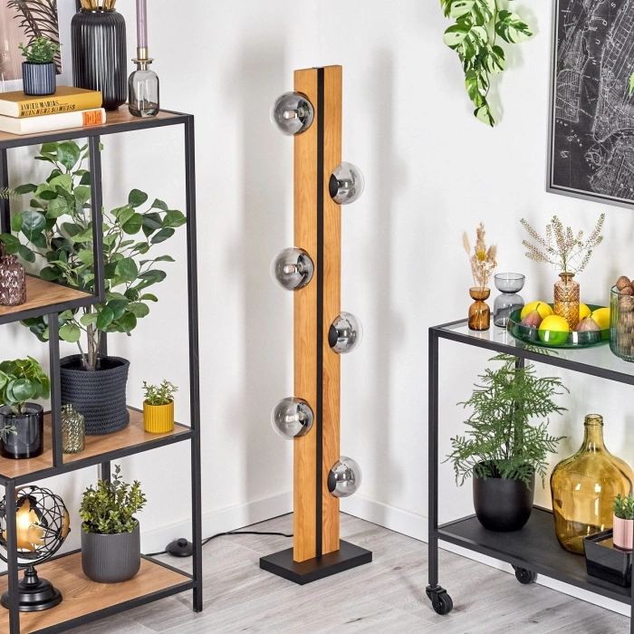 LW-4300-6G Doğal Ahşap Altılı Camlı Lambader