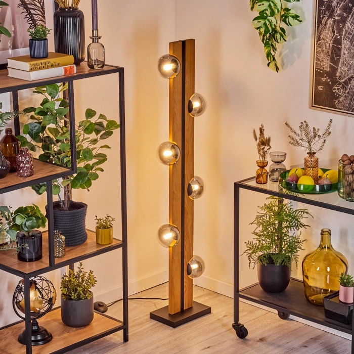 LW-4300-6G Doğal Ahşap Altılı Camlı Lambader