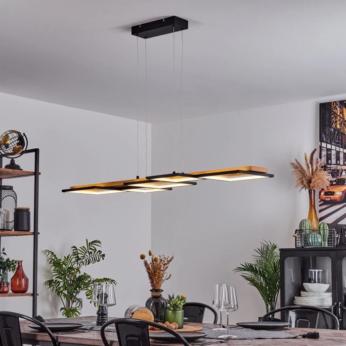 AW-4330-5Y Doğal Ahşap Beşli Kare Sarkıt