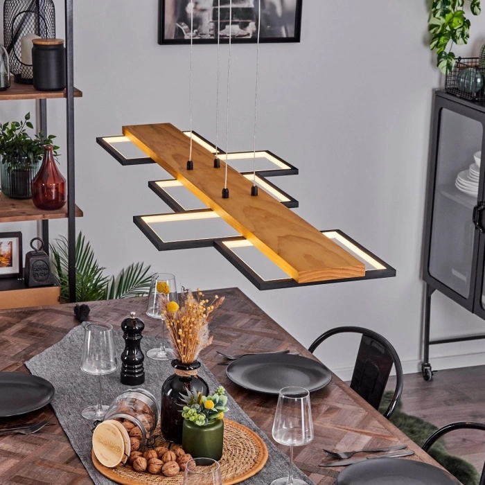 AW-4330-5Y Doğal Ahşap Beşli Kare Sarkıt