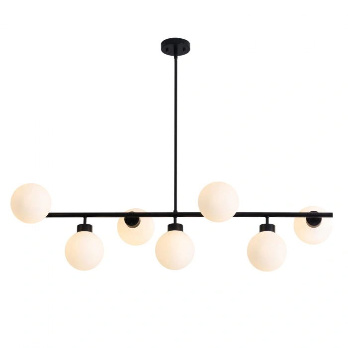 A-7017-7S Yedili Beyaz Cam Sarkıt Siyah