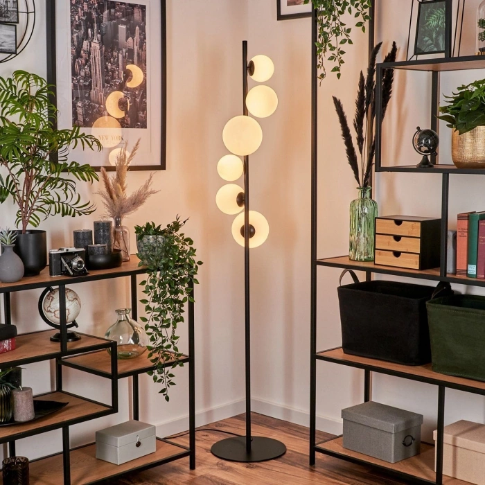 LM-2083-6B Altılı Beyaz Cam Lambader