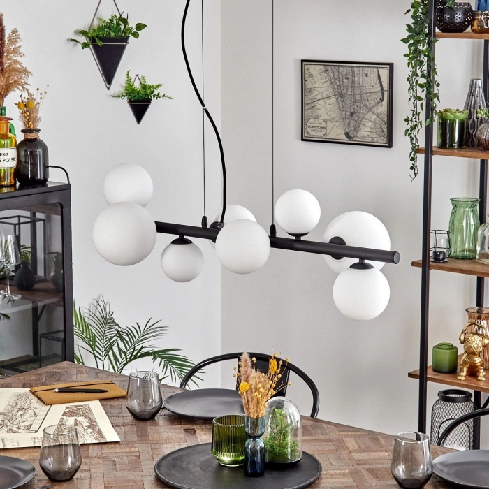 A-7017-8BM Sekizli Beyaz Cam Sarkıt