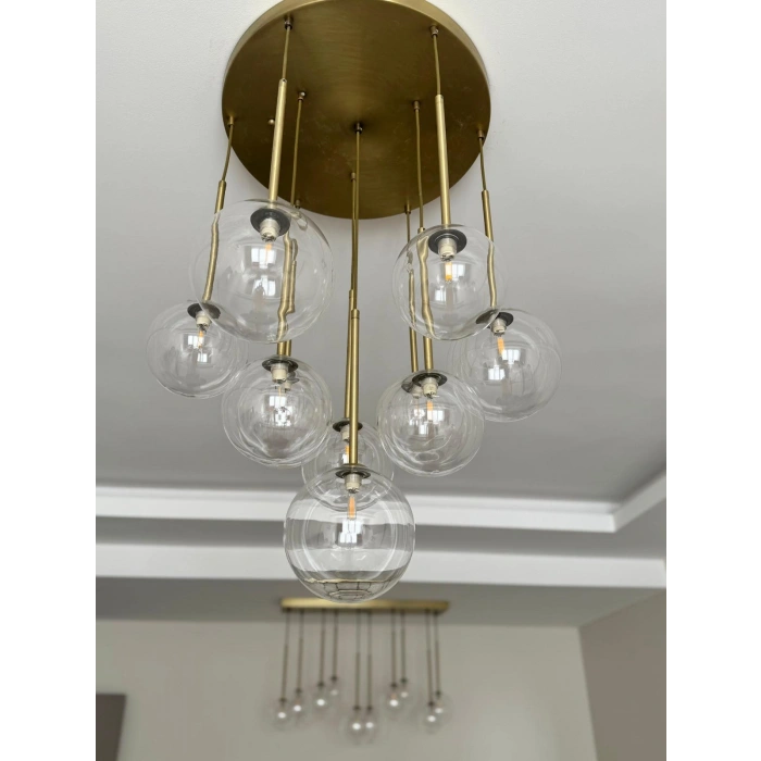 A-8942-10Y-E BUBBLE CAM ESKİTME KAPLAMA SARKIT AVİZE