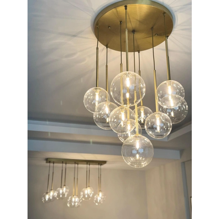 A-8942-10Y-E BUBBLE CAM ESKİTME KAPLAMA SARKIT AVİZE