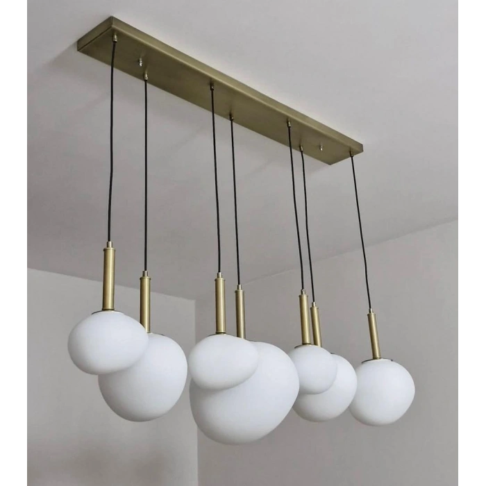 A-3356-7E YEDİLİ YAMUK CAMLI SARKIT AVİZE