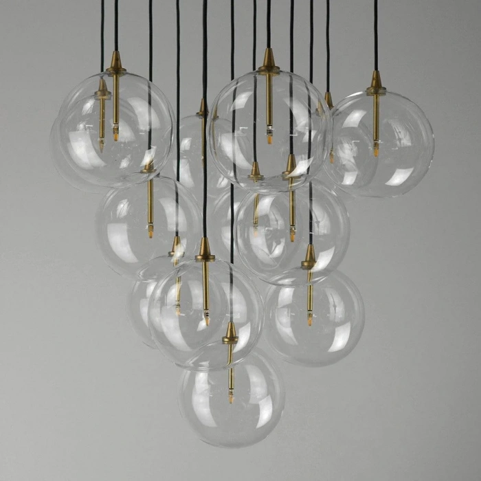 A-8943-13Y-E BUBBLE CAM ESKİTME KAPLAMA SARKIT AVİZE