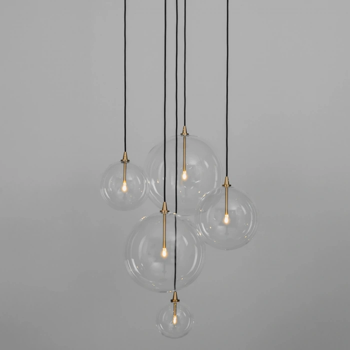 A-8943-5Y-E BUBBLE CAM ESKİTME KAPLAMA SARKIT AVİZE