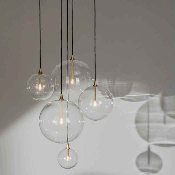 A-8943-5Y-E BUBBLE CAM ESKİTME KAPLAMA SARKIT AVİZE