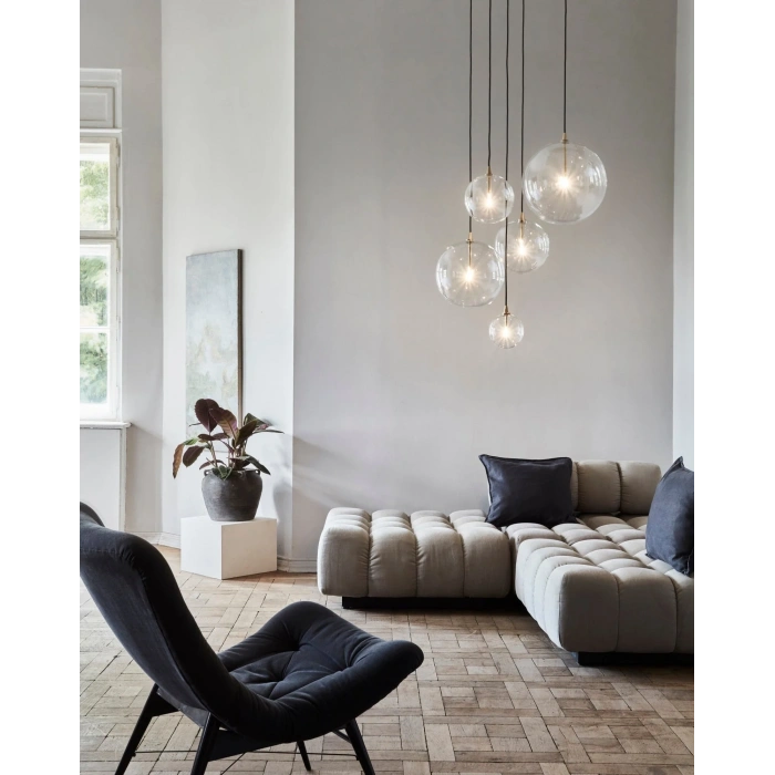 A-8943-5Y-E BUBBLE CAM ESKİTME KAPLAMA SARKIT AVİZE