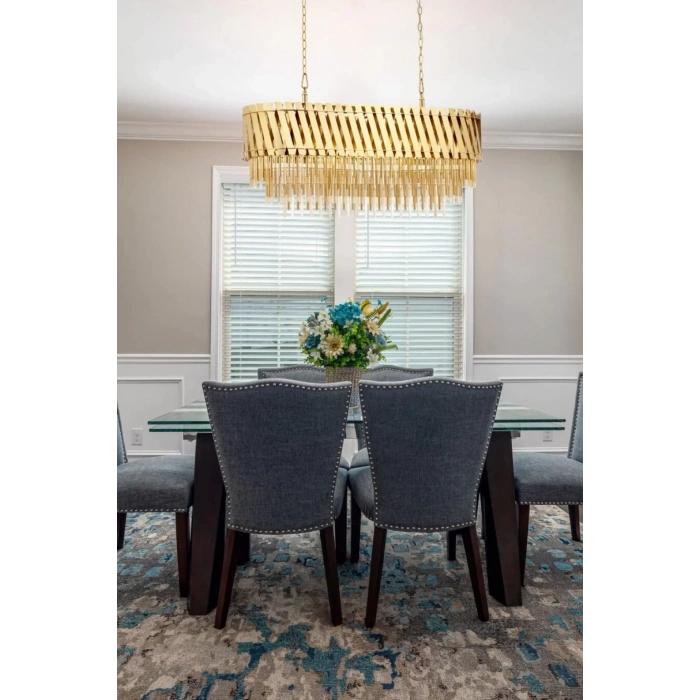 A-186-120X40S Sarı Kaplama Modern Avize